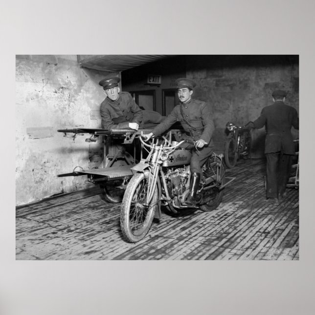 WW1 Motorcykelombyggnad Poster (Framsidan)