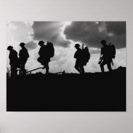 WW1 Soldier Silhouettes - slaget vid Broodseinde Poster