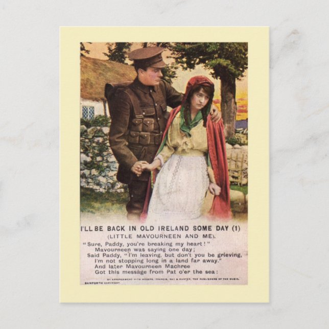 WW1 Songcard Vykort (Framsida)
