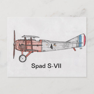 WW1 Spad S-VII Fighter Vykort