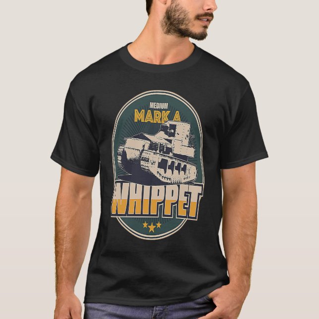 WW1 Whippet Tank T Shirt (Framsida)