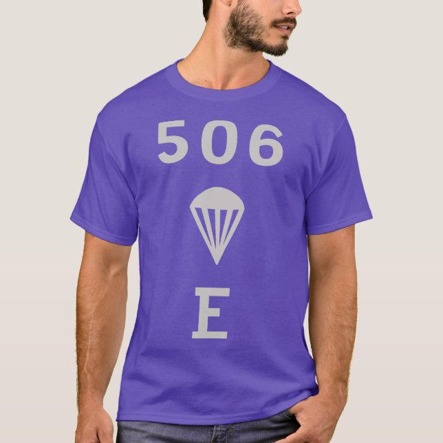 WW2 506 pir Easy Company Flagga T Shirt (Framsida)