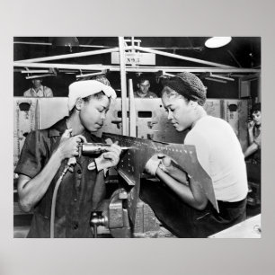 WW2 Aircraft Factory, 1940 Poster