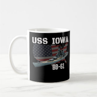 WW2 American Battleship USS Iowa Warship BB-61 Vet Kaffemugg