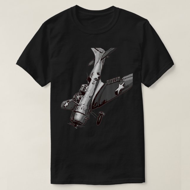 WW2 American Dive Bomber Warbird Flygplan-flygplan T Shirt (Design framsida)