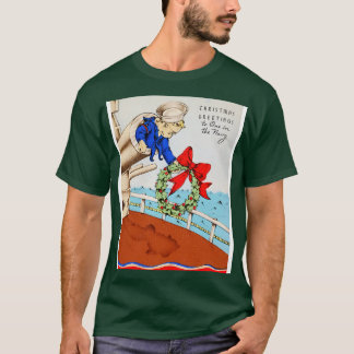 WW2 American Navy Funny Sailor Boy Frakt T Shirt