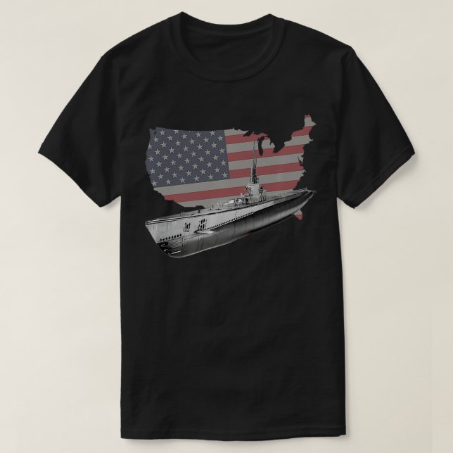 WW2 American USS Ucraft Gato Class Underwater Subm T Shirt (Design framsida)