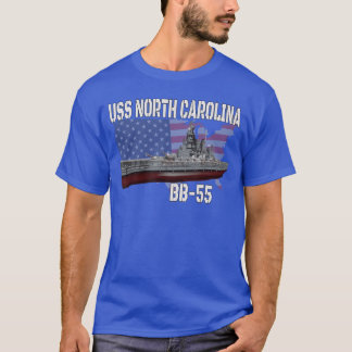 WW2 amerikanska slagskeppet USS North Carolina BB5 T Shirt