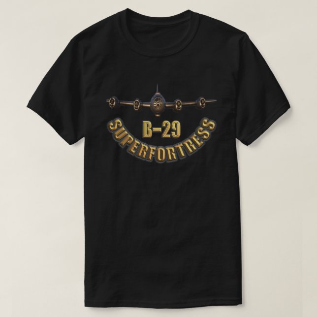 Ww2 Amerikanska stridsplanet B-29 Superfästning Fl T Shirt (Design framsida)