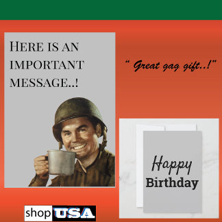WW2-armén Guy Fab Funny Birthday Inbjudningar