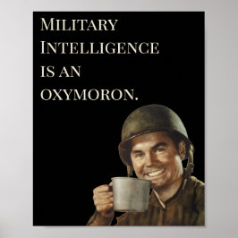 WW2-armén Guy Fab Funny Intelligence Poster