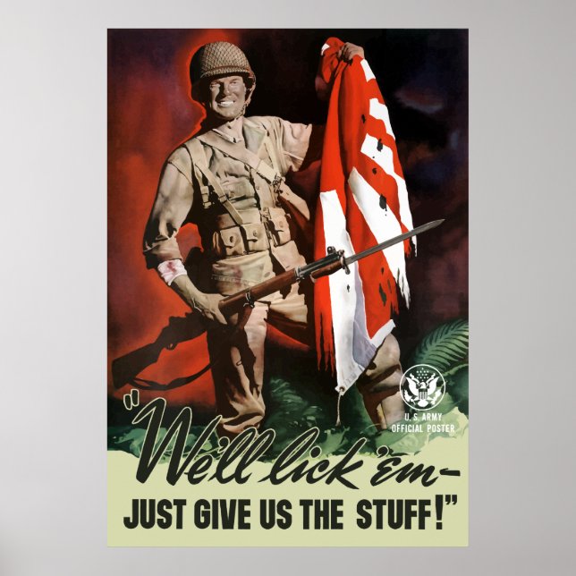 WW2-armén - Vi slickar dem Poster (Framsidan)