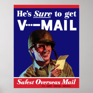 WW2-arméns V-Mail Poster