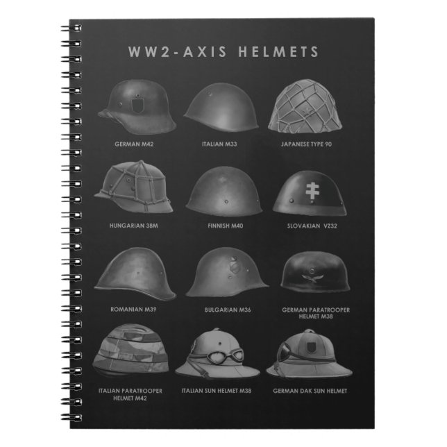 WW2 - Axis Helmets  Anteckningsbok (Framsidan)