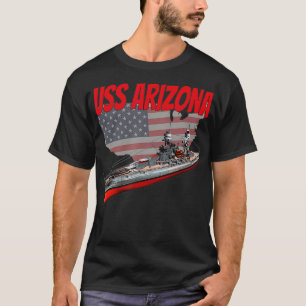 WW2 Battleshöft USS Arizona B39 Världskrig 2 Frakt T Shirt