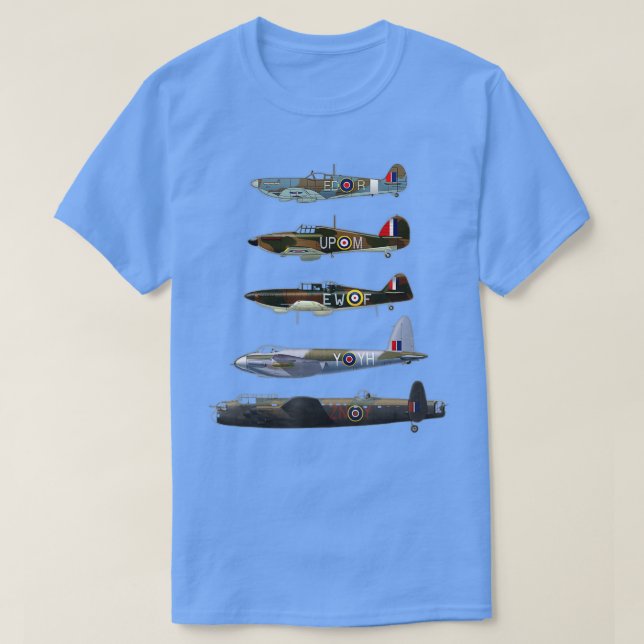 WW2 British Warcraft Lancaster Flygplan Spo T Shirt (Design framsida)