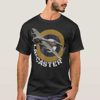 WW2 British Warcraft Lancaster Heavy Bomber Flygpl T Shirt