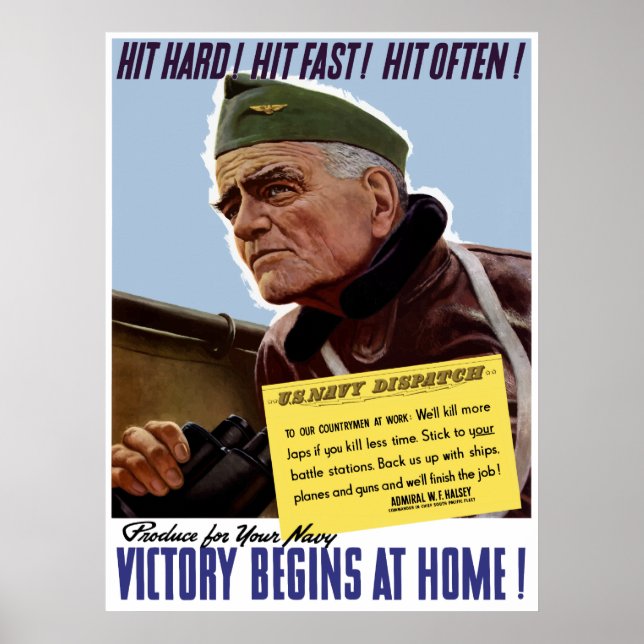 WW2 Bull Halsey Poster (Framsidan)