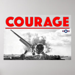 WW2 COURAGE - F6F-3 Hellcat Poster