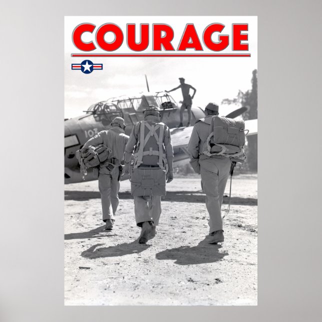WW2 COURAGE - TBF Avenger Crew Poster (Framsidan)