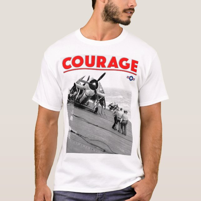WW2 COURAGE - TBF Avenger T Shirt (Framsida)