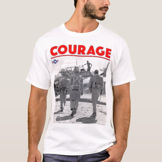 WW2 COURAGE - TBF Avenger T Shirt (Framsida)