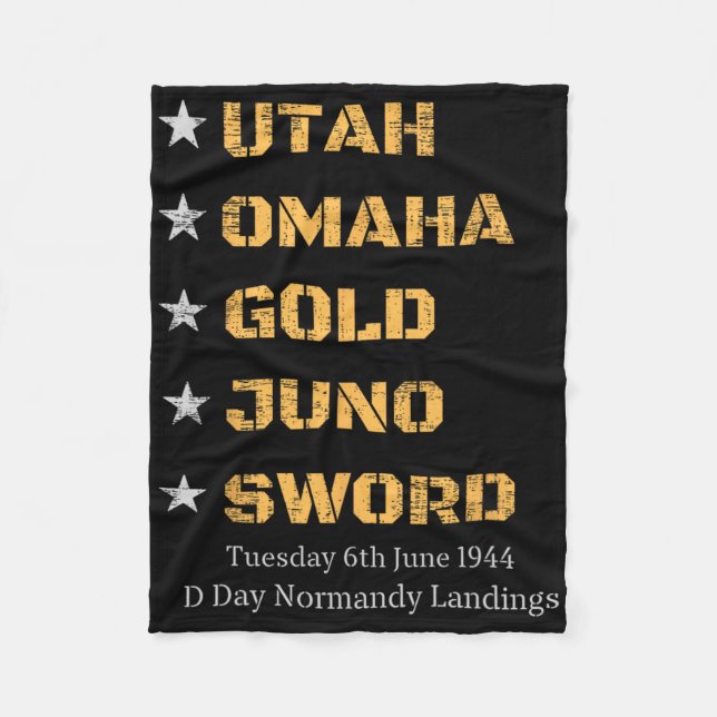 Ww2 D-dagskärmar Världskrig 2-armén Hero Normany L Fleecefilt (Framsidan)