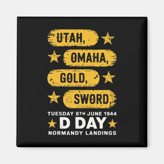 Ww2 D-dagskärmar Världskrig 2-armén Hero Normany L Magnet