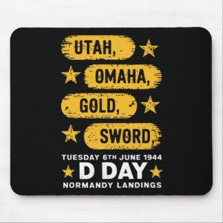 Ww2 D-dagskärmar Världskrig 2-armén Hero Normany L Musmatta