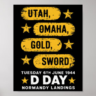 Ww2 D-dagskärmar Världskrig 2-armén Hero Normany L Poster