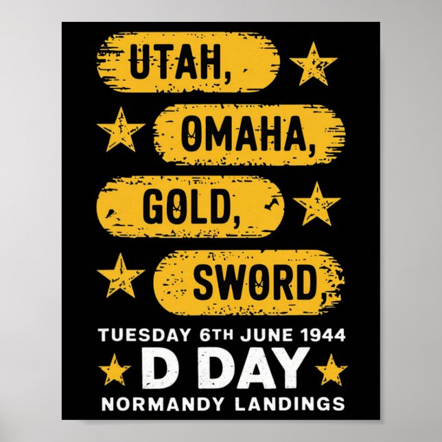 Ww2 D-dagskärmar Världskrig 2-armén Hero Normany L Poster (Framsidan)