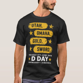 Ww2 D-dagskärmar Världskrig 2-armén Hero Normany L T Shirt