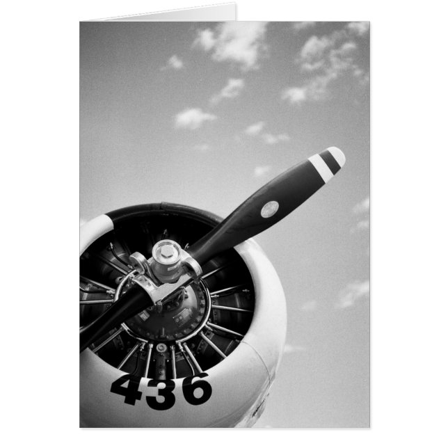 WW2 Fighter Flygplan Hälsningskort (Framsidan)
