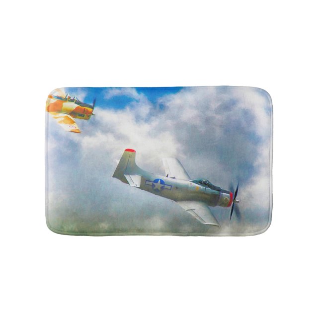 WW2 flygplan AIR FORCE RAIDERS Badrumsmatta (Framsidan)