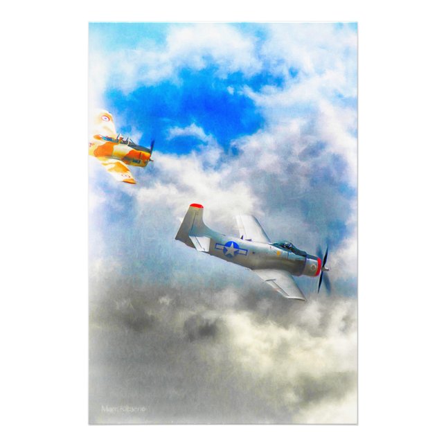 WW2 Flygplan LUFT FORCE RAIDERS Fototryck (Framsidan)