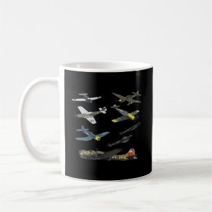 Ww2 Flygplan Warbird P51 Mustang Spitfire Messersc Kaffemugg
