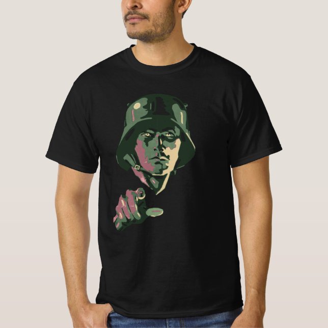 WW2 German Soldier T Shirt (Framsida)