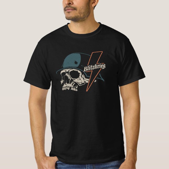 WW2 Germany Blitzkrieg Vintage T Shirt (Framsida)