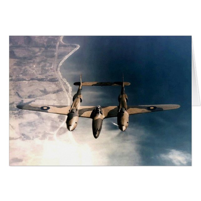 WW2 Historisk Wartime Aircraft in Flight Hälsningskort (Framsidan Horizontal)