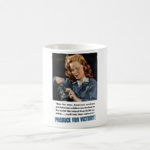 WW2 -- Jordbruksprodukter för seger! Kaffemugg