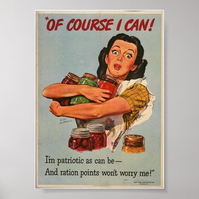 WW2 Kvinnor - "Naturligtvis kan jag..." Poster (Framsidan)