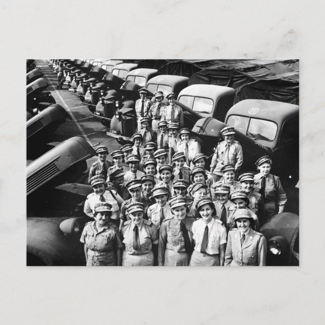 WW2 Lastbil Dam, 1940-talet Vykort (Framsida)