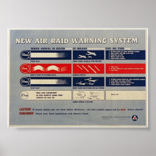 WW2 "Luft Raid Warning System" - Homeland Security Poster