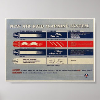 WW2 "Luft Raid Warning System" - Homeland Security Poster