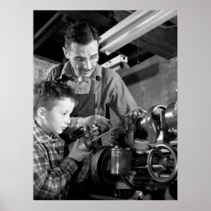 WW2 Maskin Shop, 1942 Poster