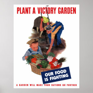 WW2 - Plant A Victory Garden Poster