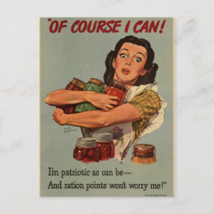 WW2-poster: Självklart, jag kan! Vykort