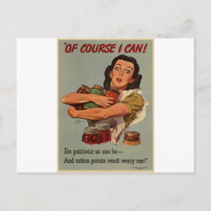 WW2-poster: Självklart, jag kan! Vykort