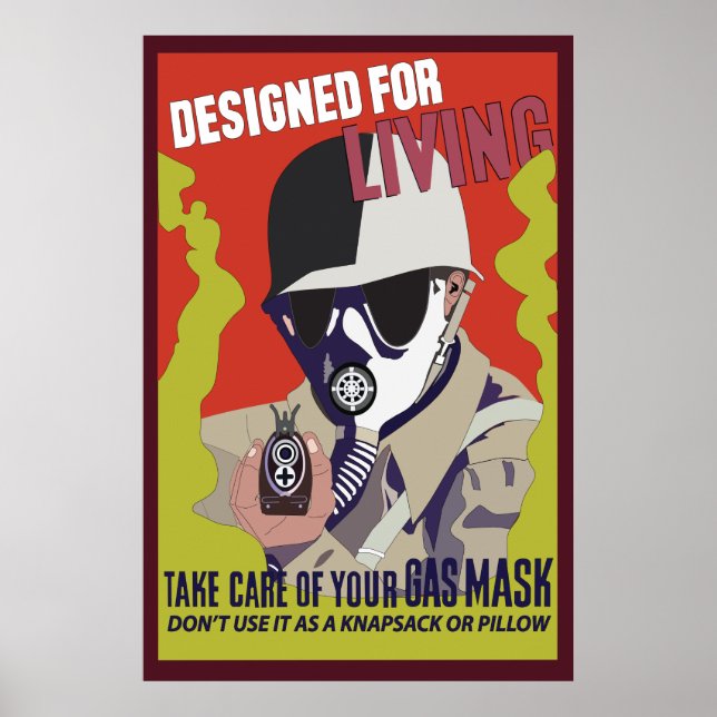 ww2 poster Ta hand om din gasmask (Framsidan)