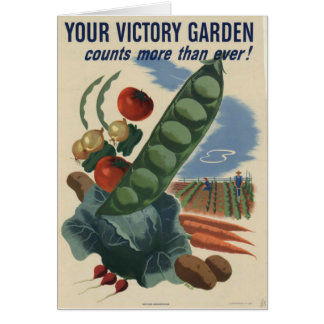 ww2 poster Victory-trädgård Hälsningskort